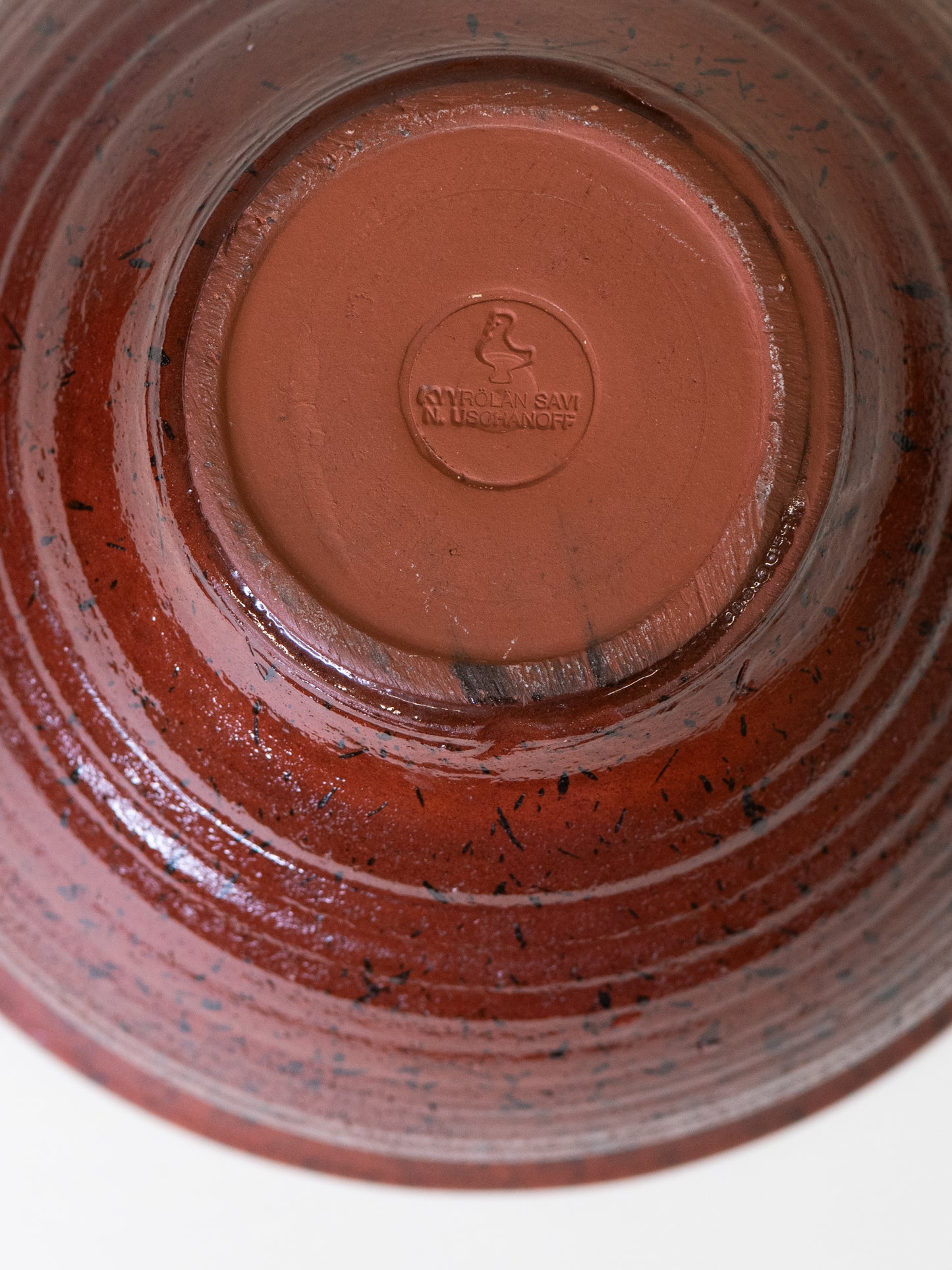 Large Speckled Bowl by N. Uschanoff – Kyyrölän Savi, Finland