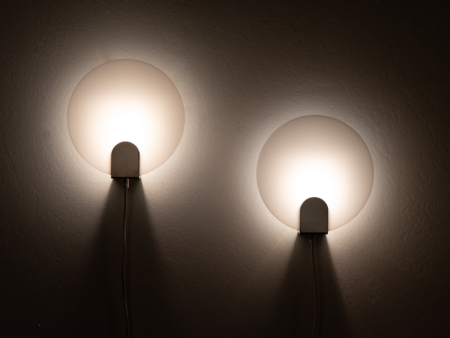 Pair of Acrylic Space Age Wall Lamps by Nafa 1970's Sweden