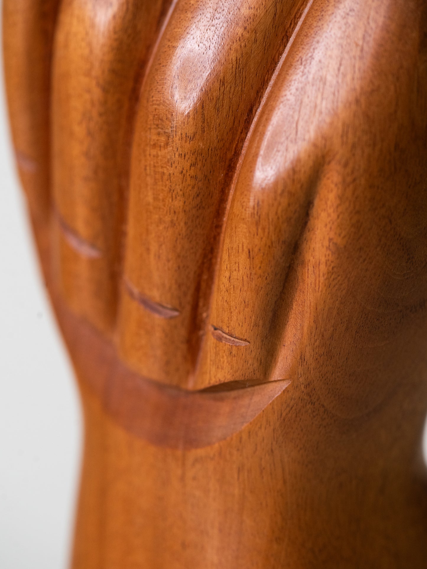 Vintage Wooden ’Mano Figa’ Sculpture