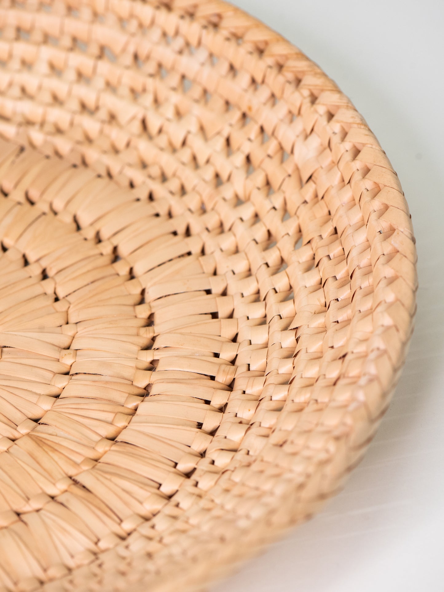 Vintage Woven Straw Bowl