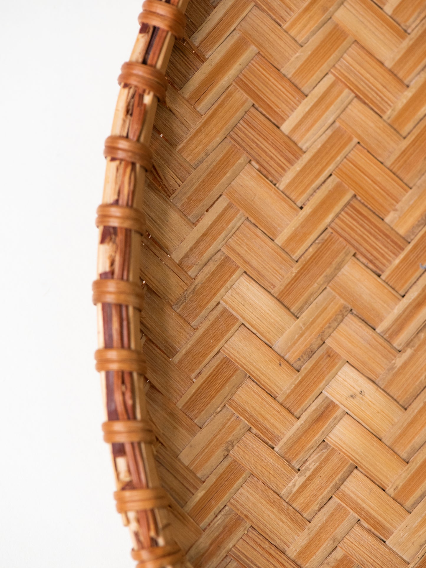 Vintage Handwoven Rattan Tray