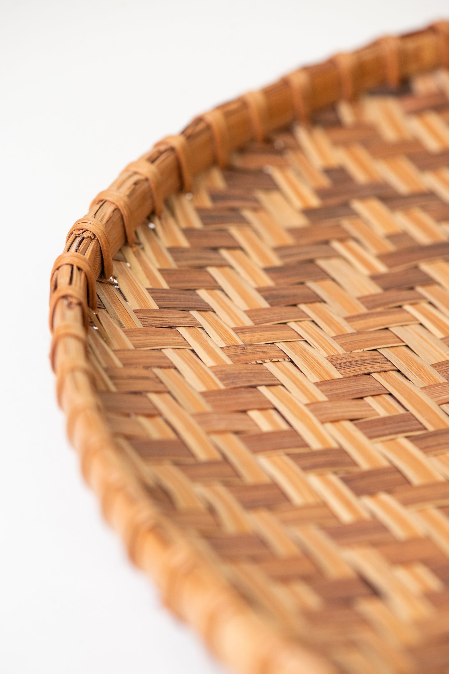 Vintage Handwoven Rattan Tray