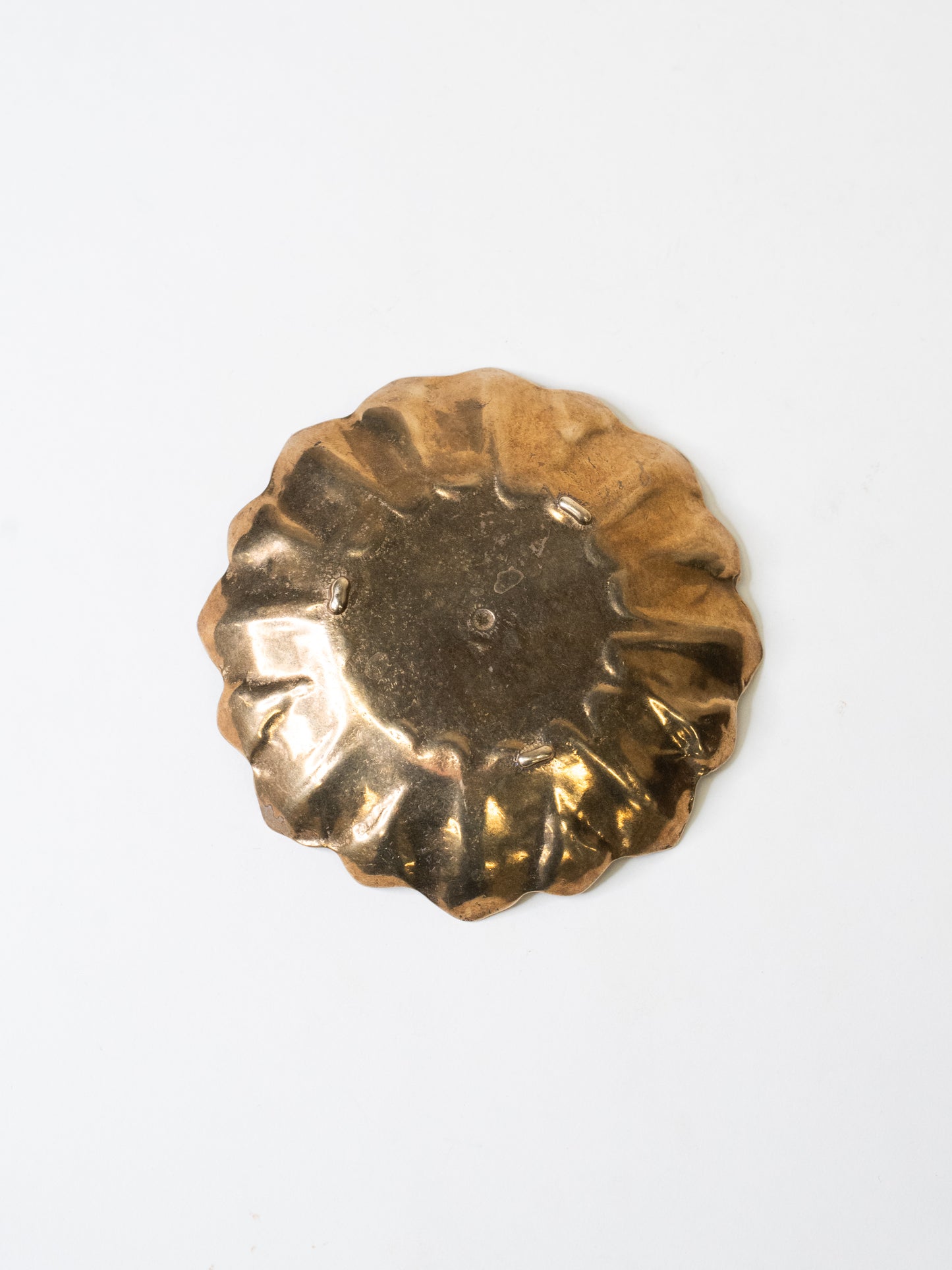 Vintage Brass Flower Dish