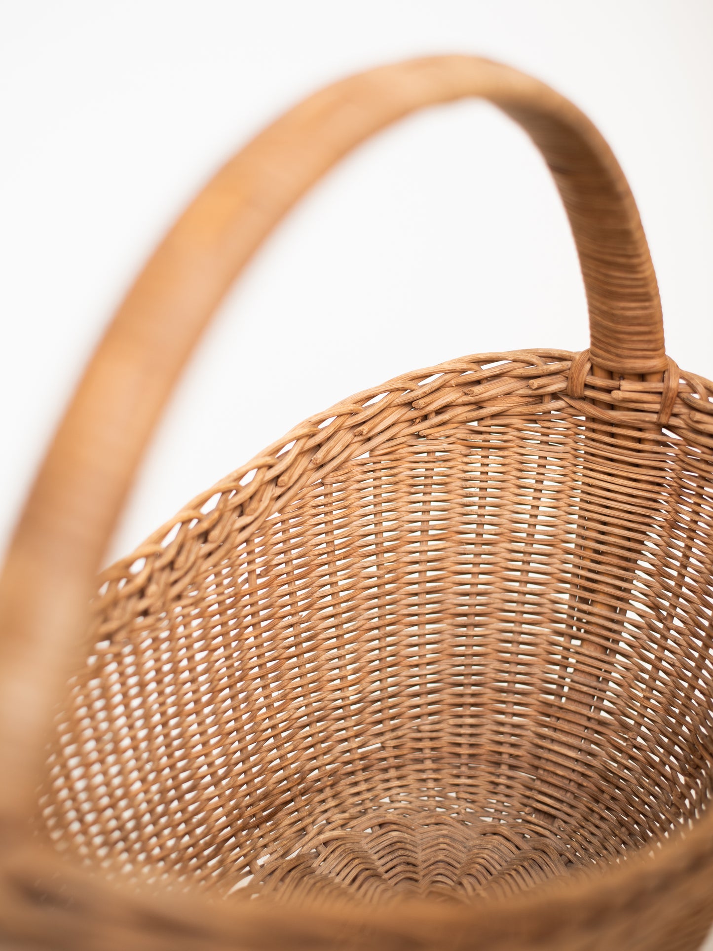 Vintage Woven Basket – Mid-Century European