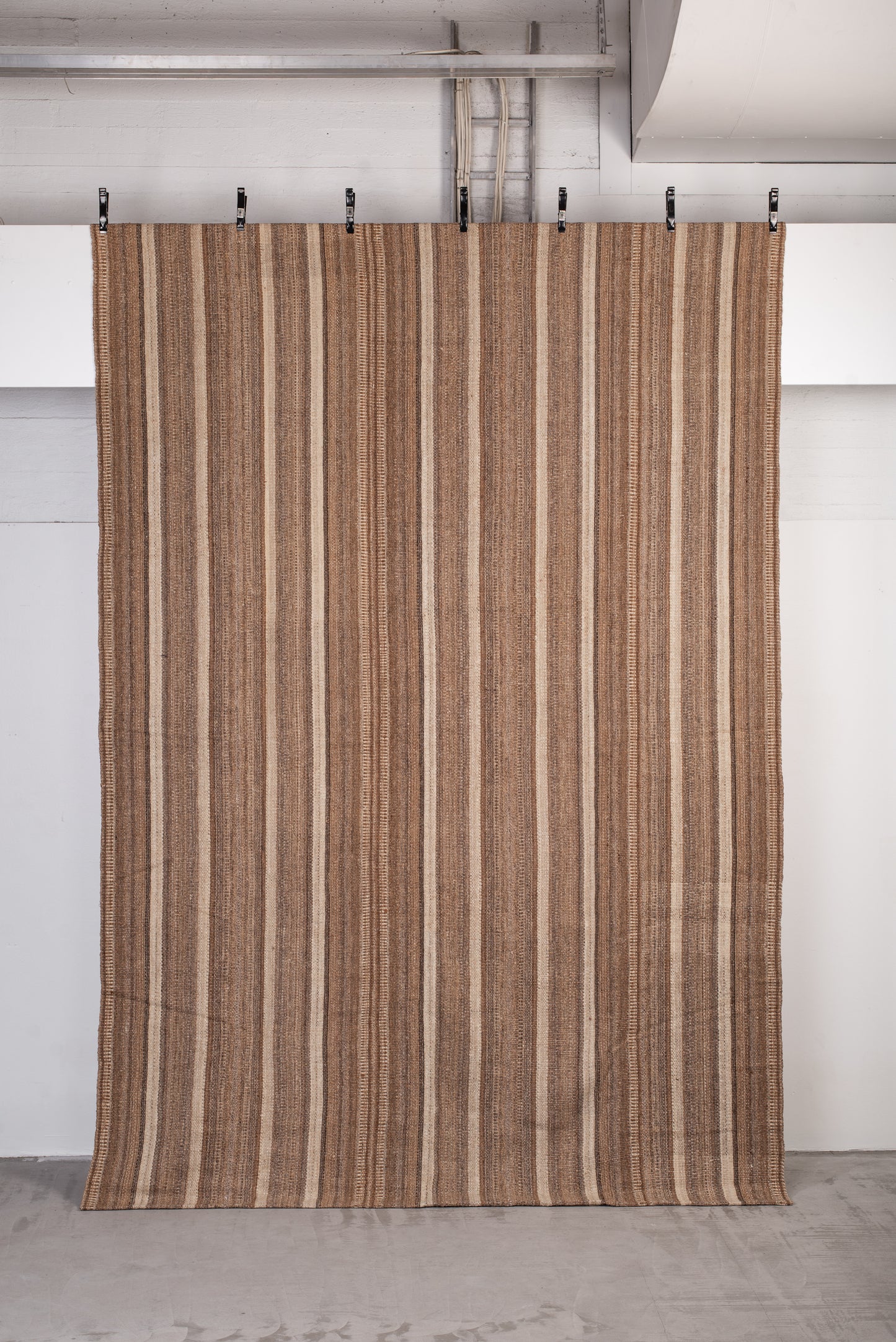 Large Vintage Flatweave Rug from Kordestan, Iran