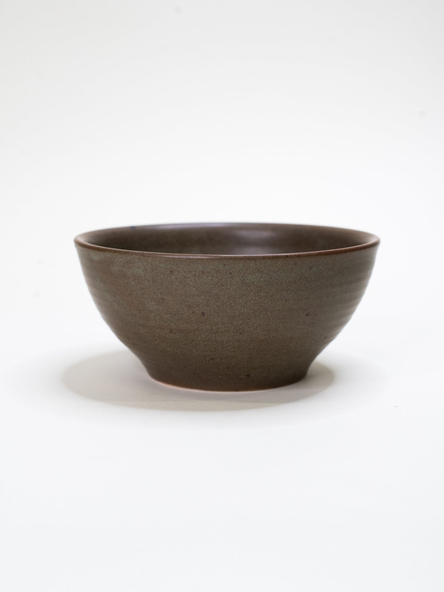 Vintage Studio Pottery Bowl in Olive Glaze