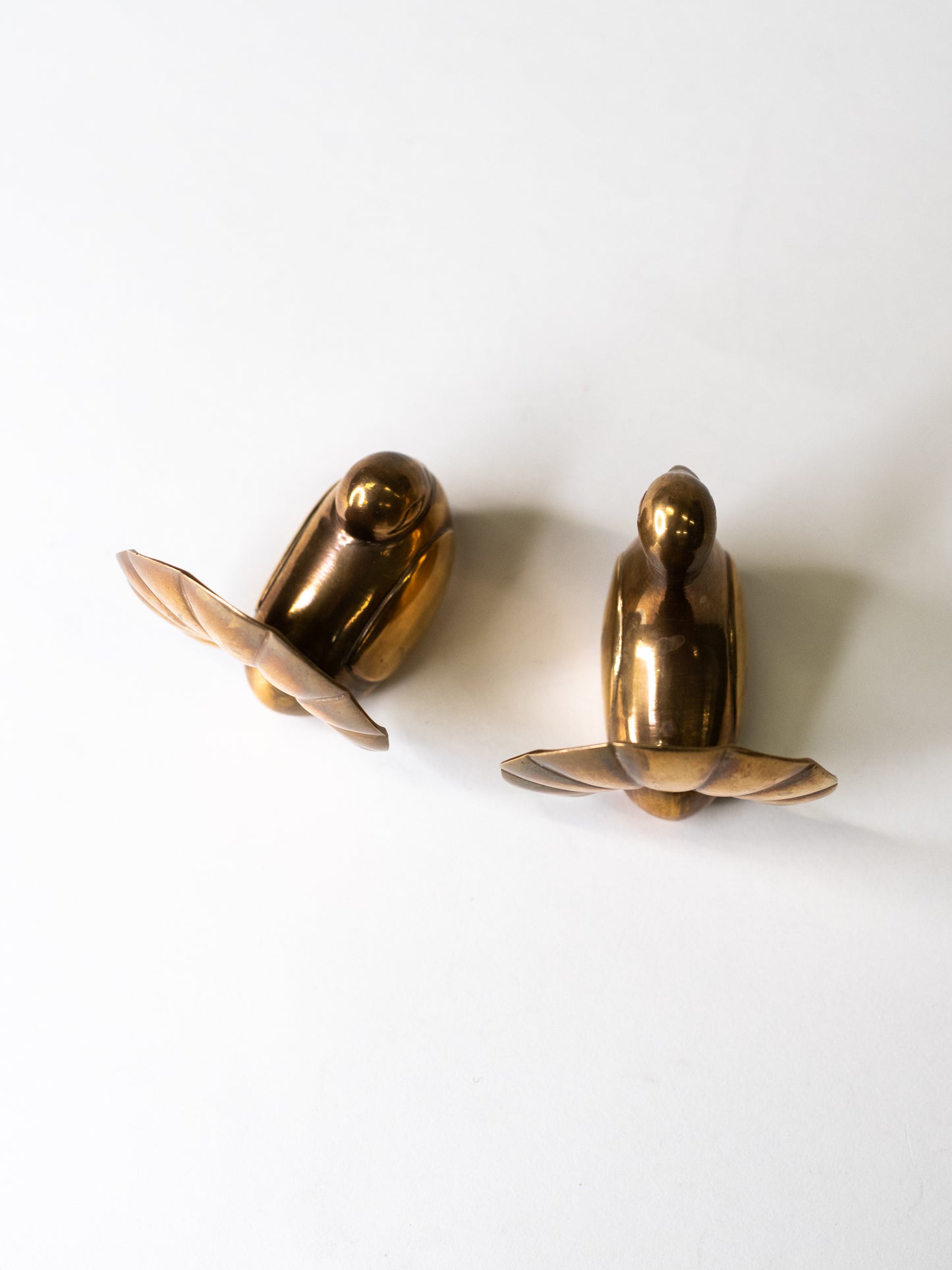Pair of Brass Bird Figurines – West Germany, 1970's