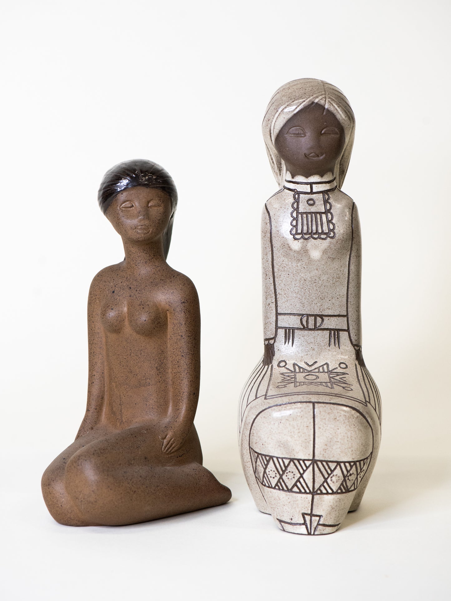 Vintage Mid-Century Kneeling Figure by TEKT - USSR, 1960s