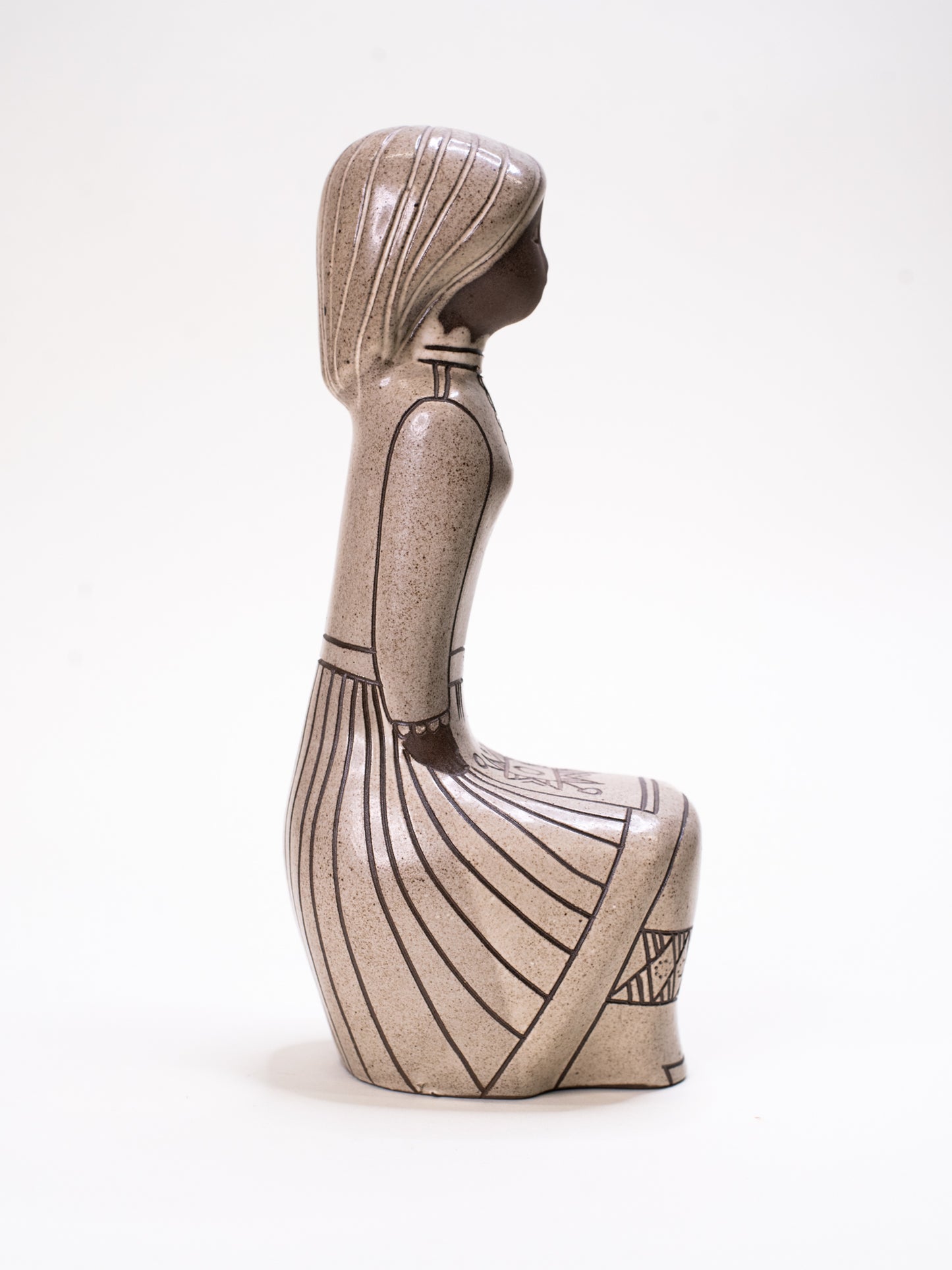 Vintage Mid-Century Seated Figure by TEKT - USSR, 1960s
