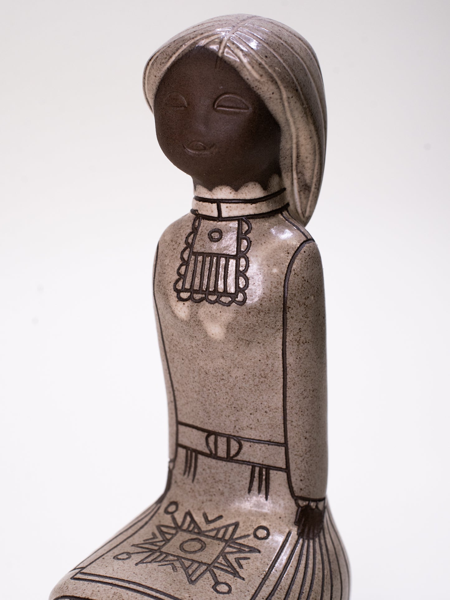 Vintage Mid-Century Seated Figure by TEKT - USSR, 1960s