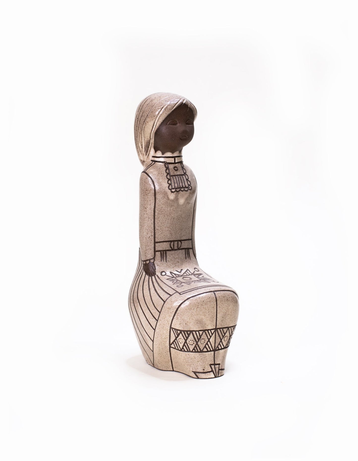 Vintage Mid-Century Seated Figure by TEKT - USSR, 1960s