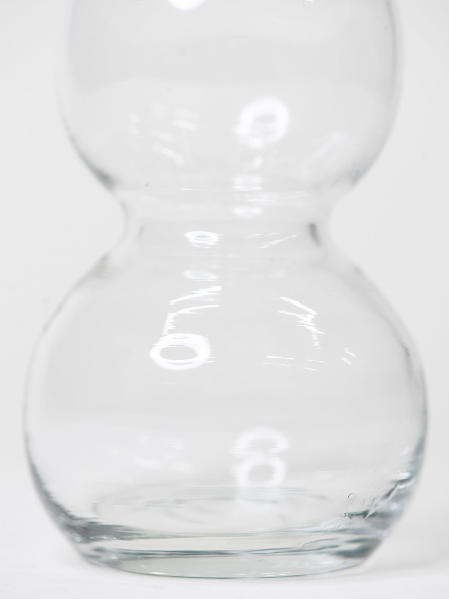 Sculptural Vintage Vase in Clear Glass