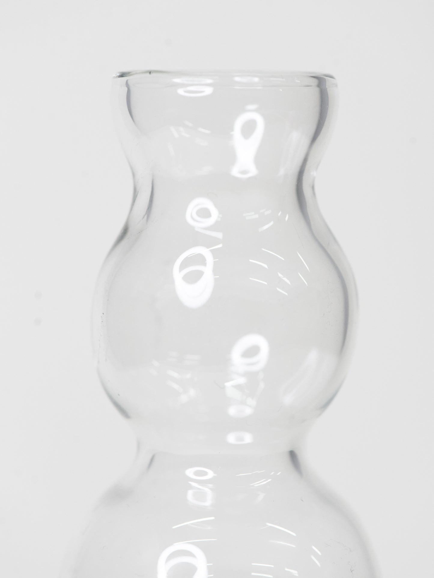 Sculptural Vintage Vase in Clear Glass