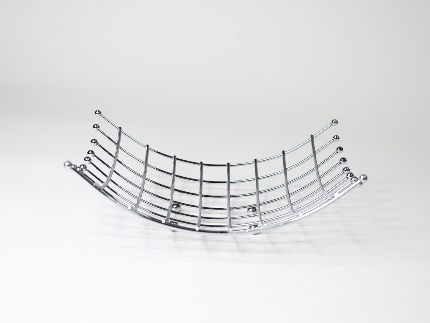 Vintage Postmodern Chrome Wire Bowl
