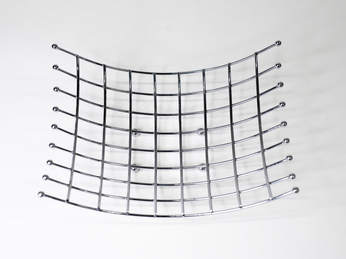 Vintage Postmodern Chrome Wire Bowl