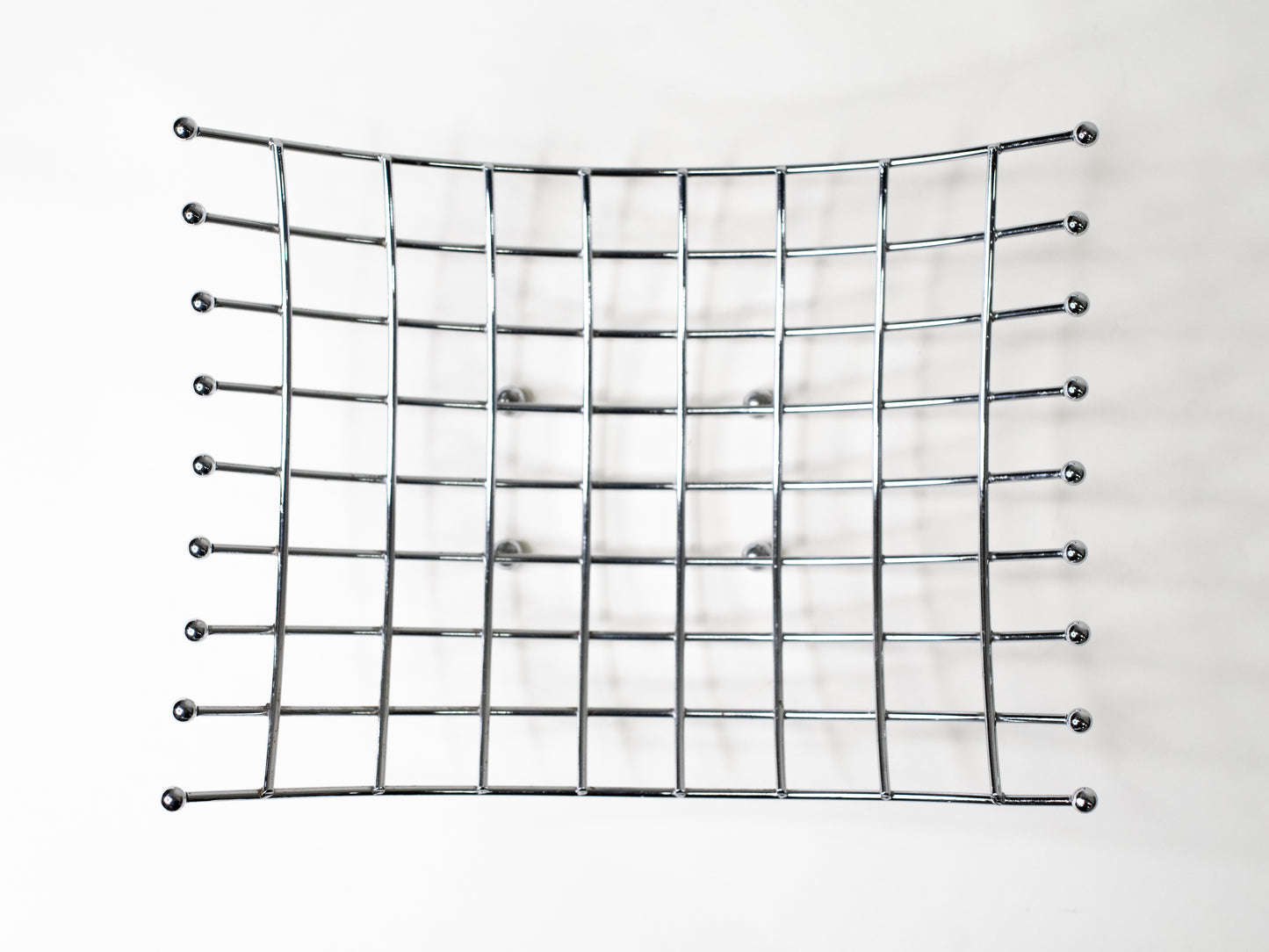 Vintage Postmodern Chrome Wire Bowl