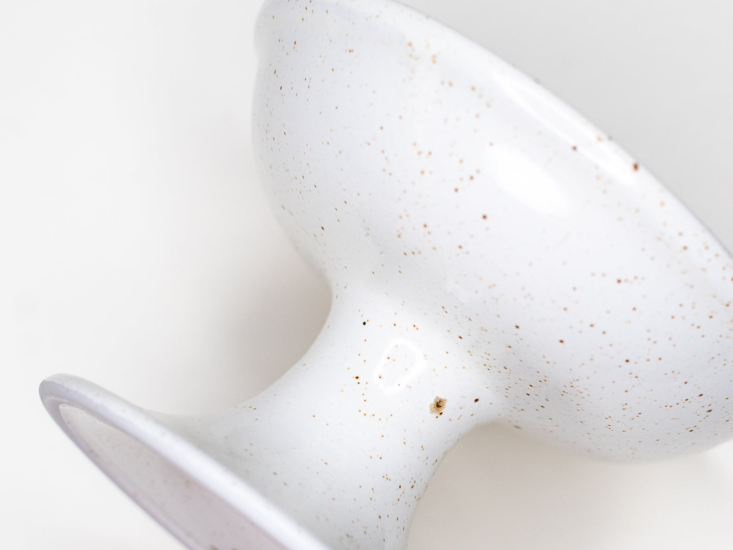 Vintage Ceramic Candle Holder with White Glaze - Pentik, Finland 1970s