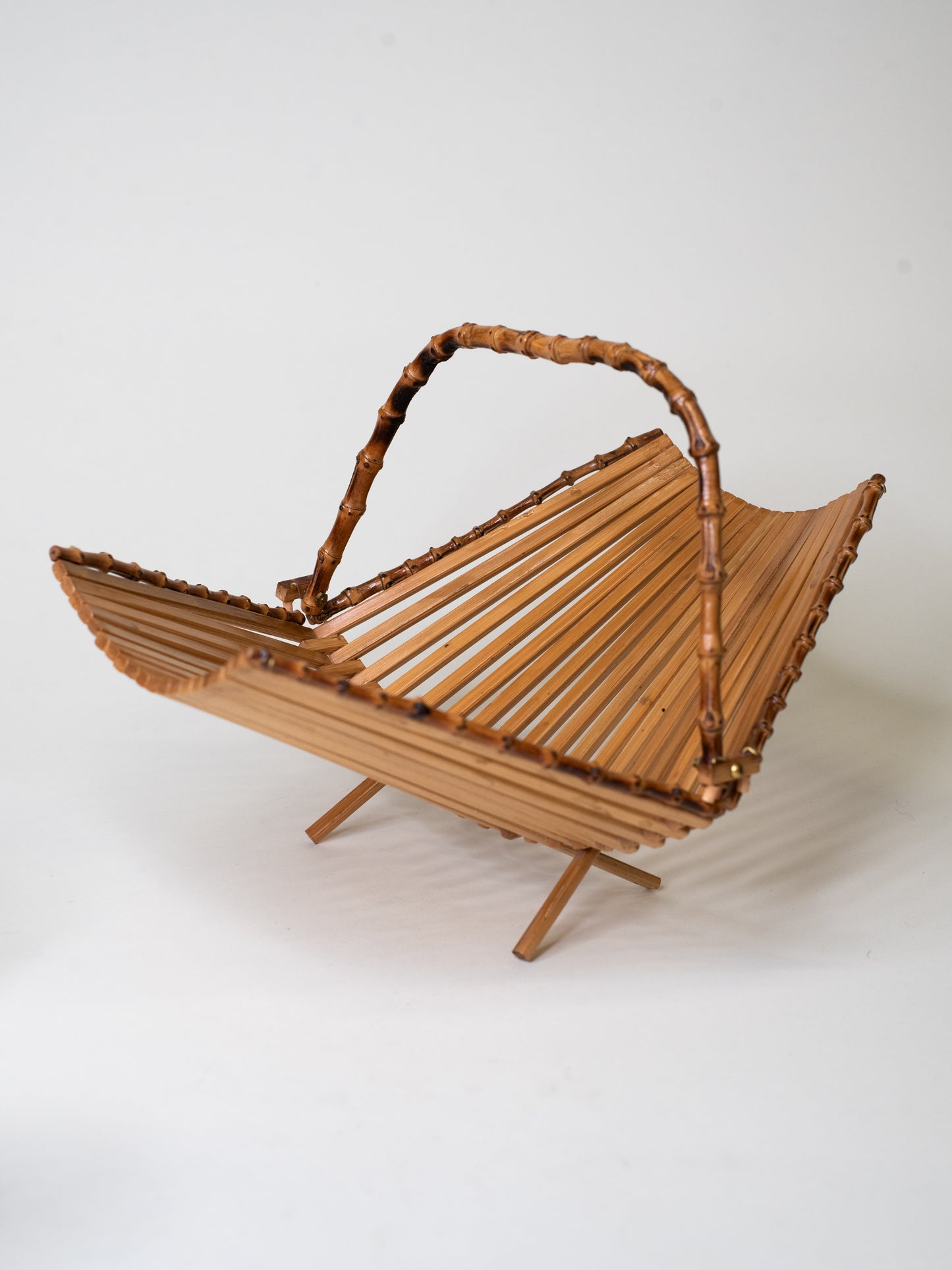 Rare Mid-Century Folding Bamboo Serving Set - Japan 1960s