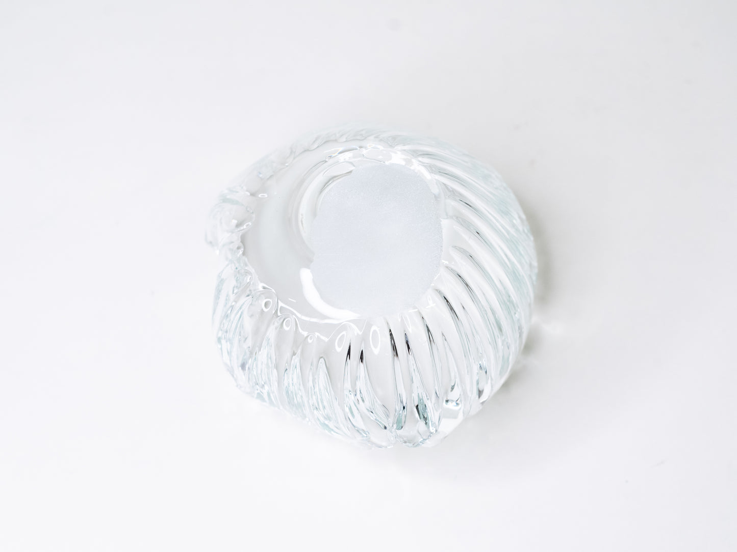 Clear Sculptural Glass Bowl by Eino Piipponen – Finland, 1980s
