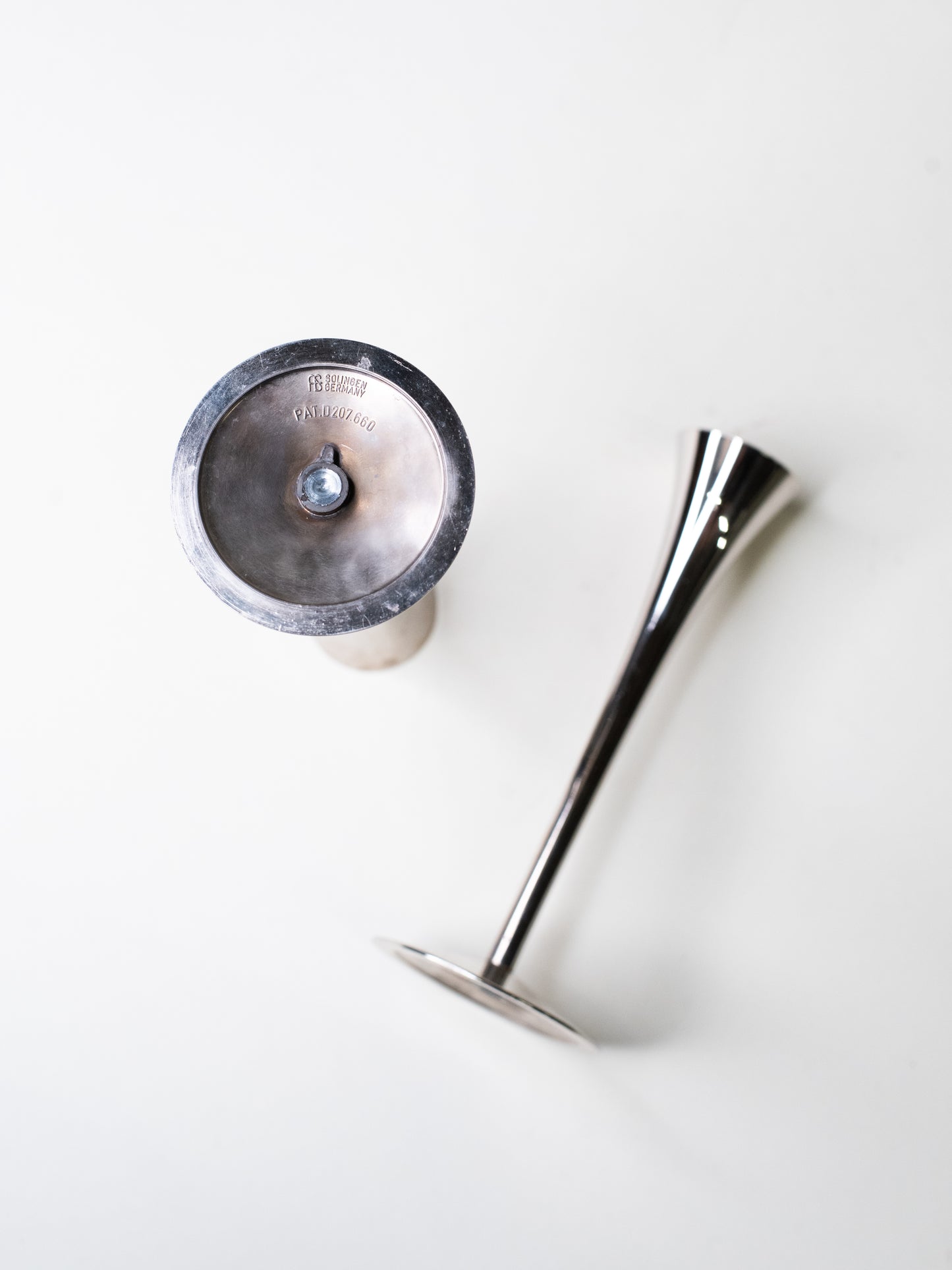 Pair of Chrome Candle Holders by Arthur Salm - Germany, 1960s