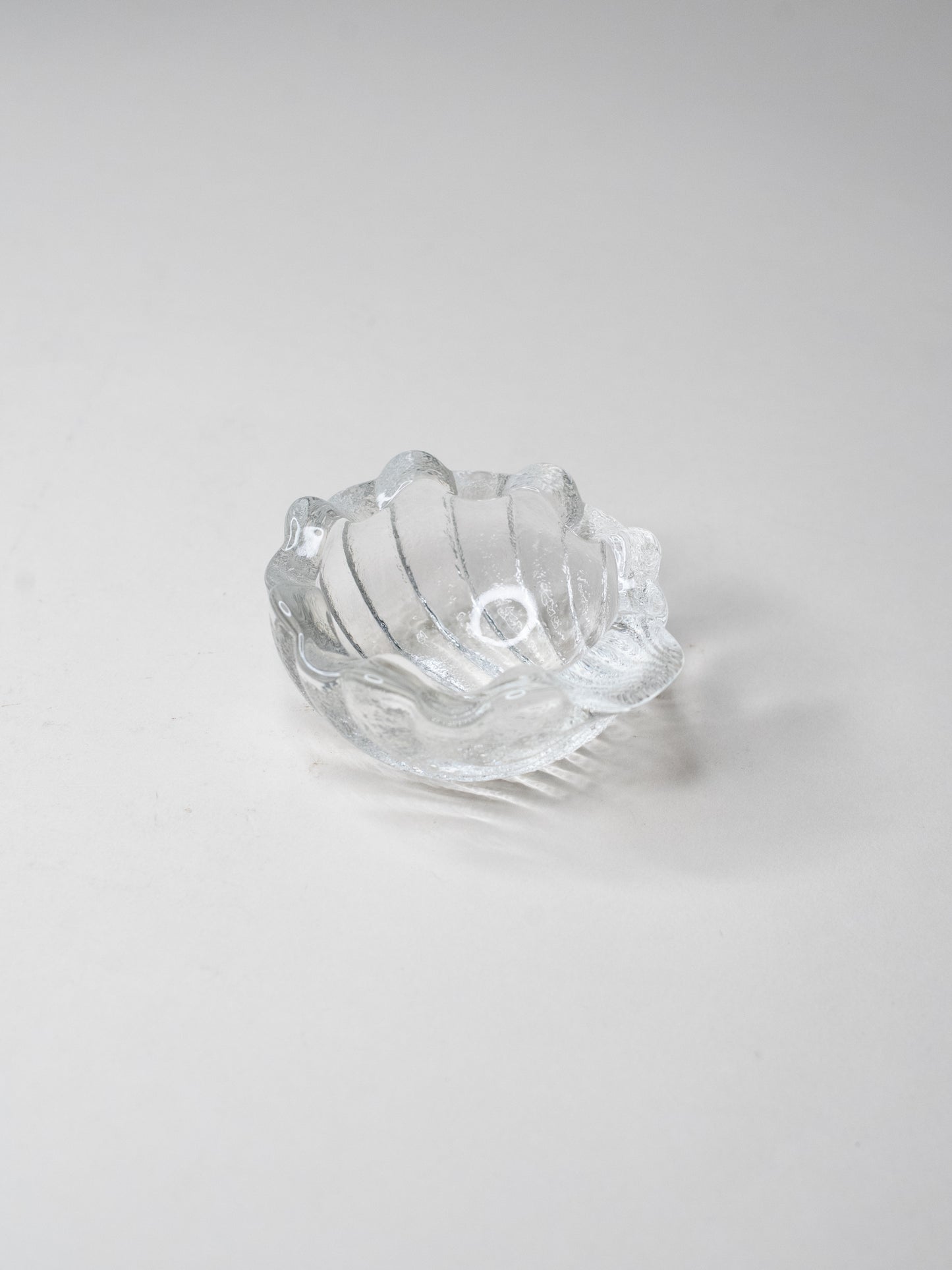 Vintage Pressed-Glass Shell Dish