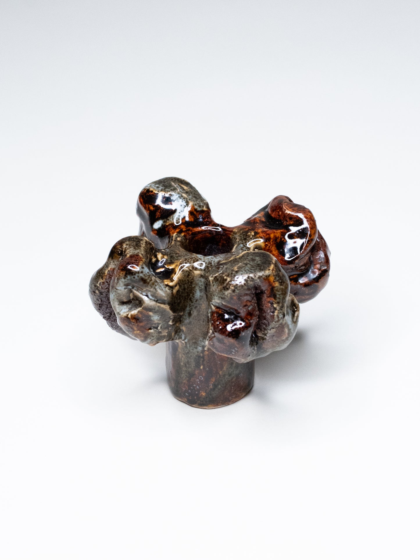 Pentik ‘Kaamoskivi’ Candle Holder in Mossy Green - Finland, 1970s