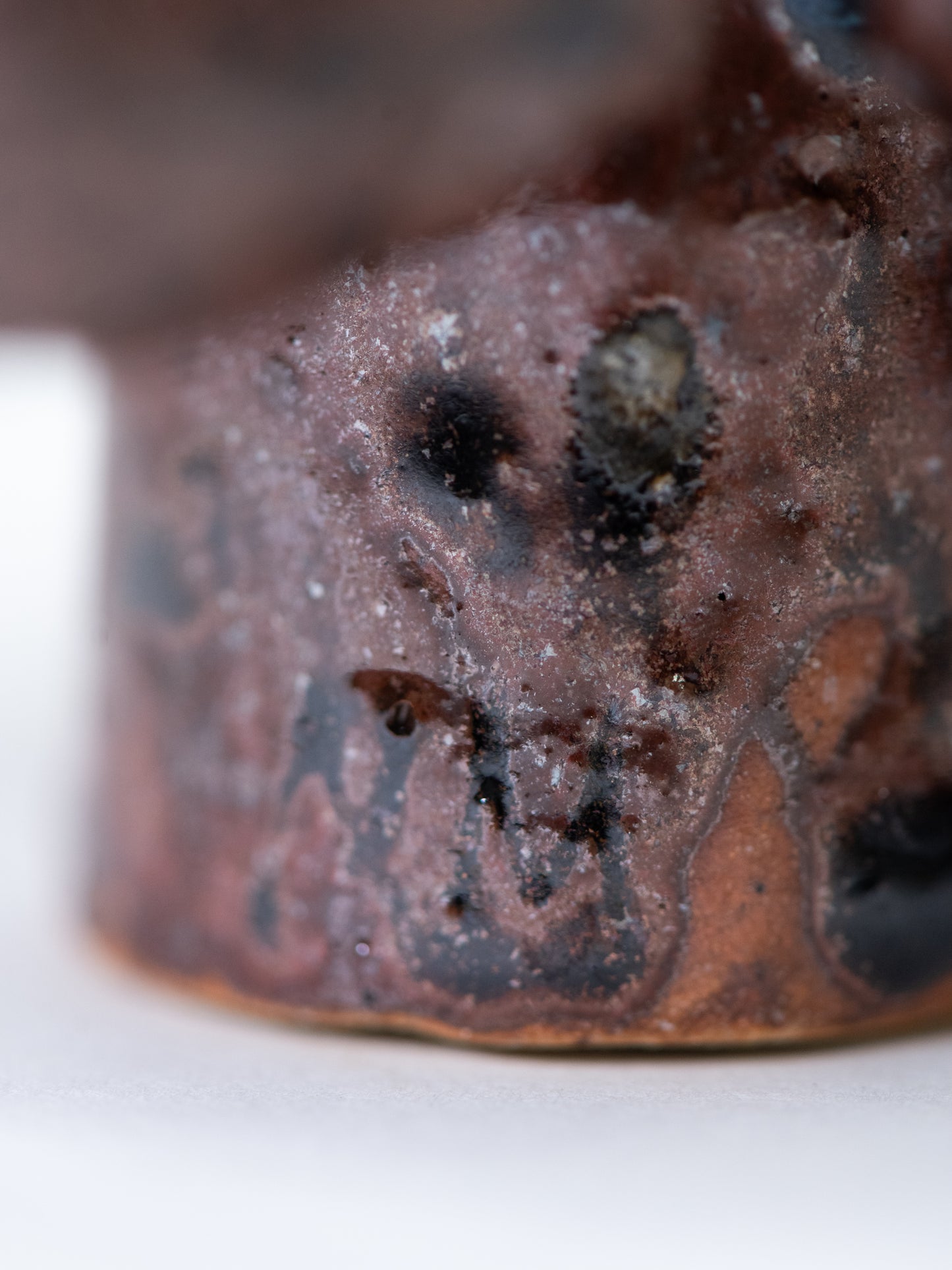 Pentik ‘Kaamoskivi’ Candle Holder in Brown and Blue - Finland, 1970s