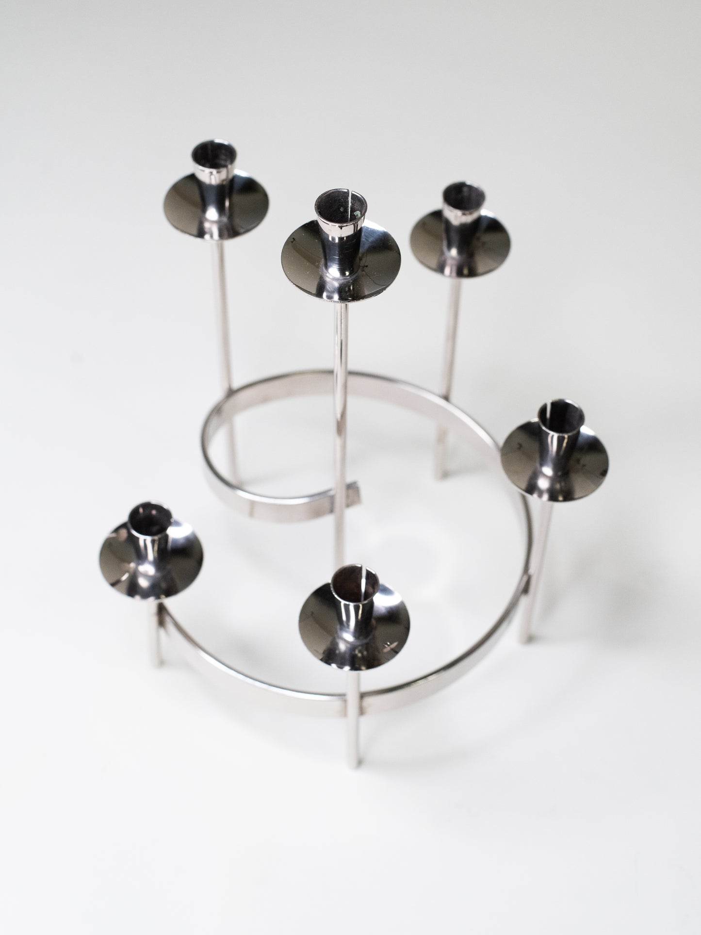 Stainless Steel Candelabra by Harry N. Boström for Bo Svensk - Sweden, 1960s