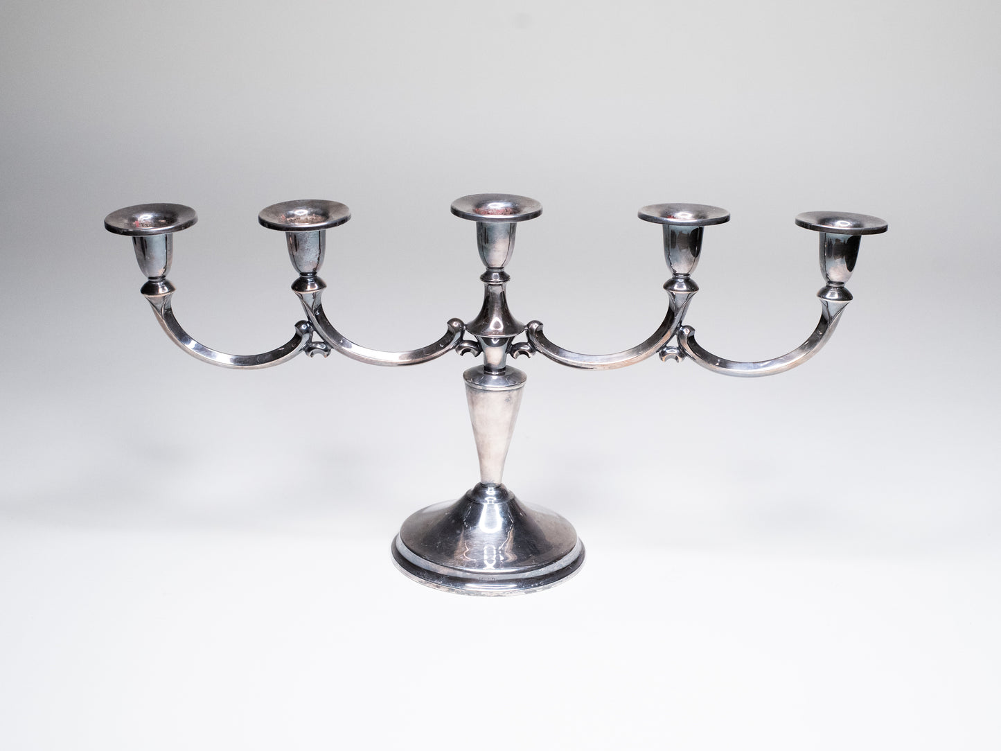 Vintage Scandinavian New Silver Candelabra