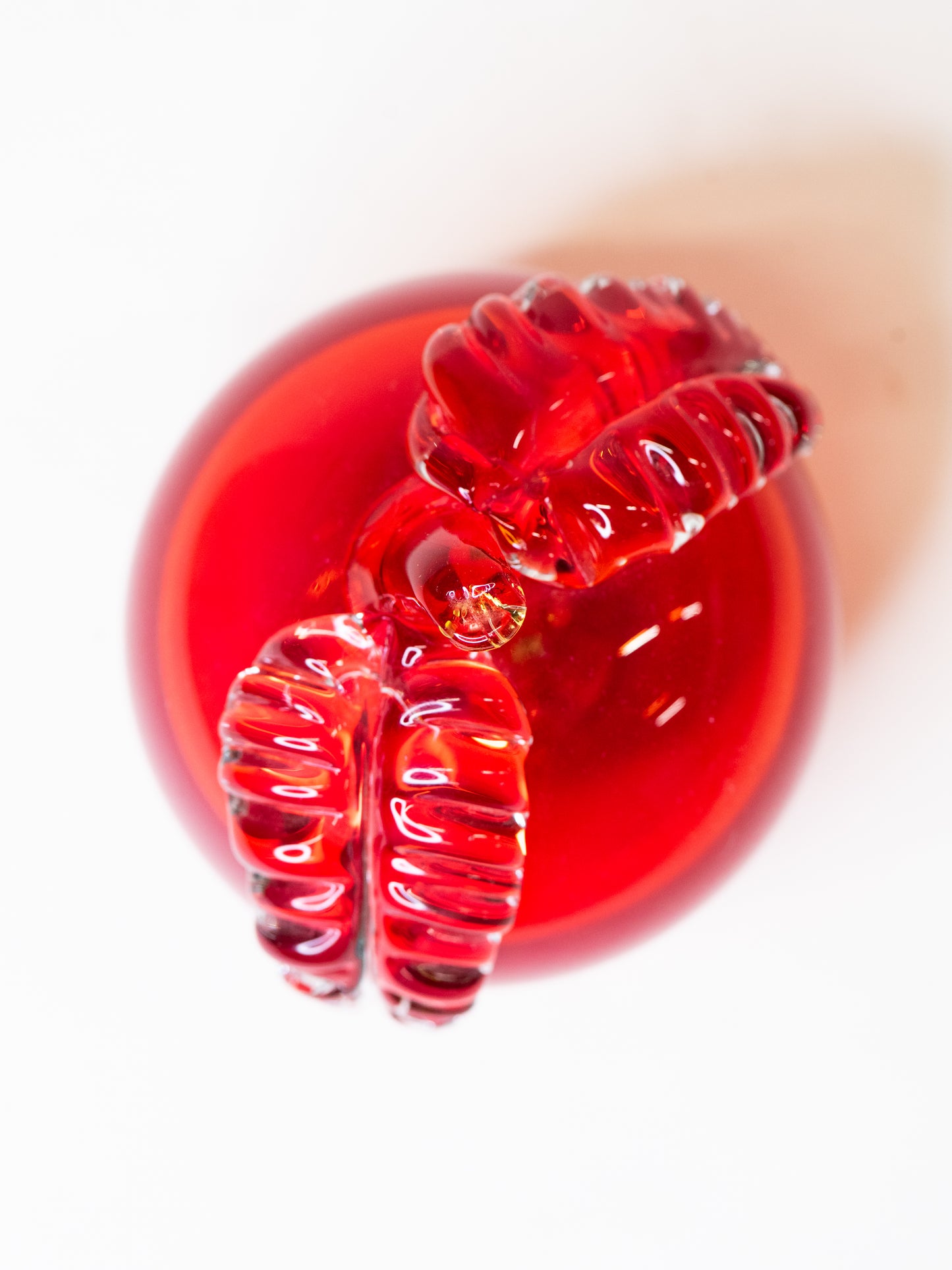 Chunky Vintage Art Glass Apple