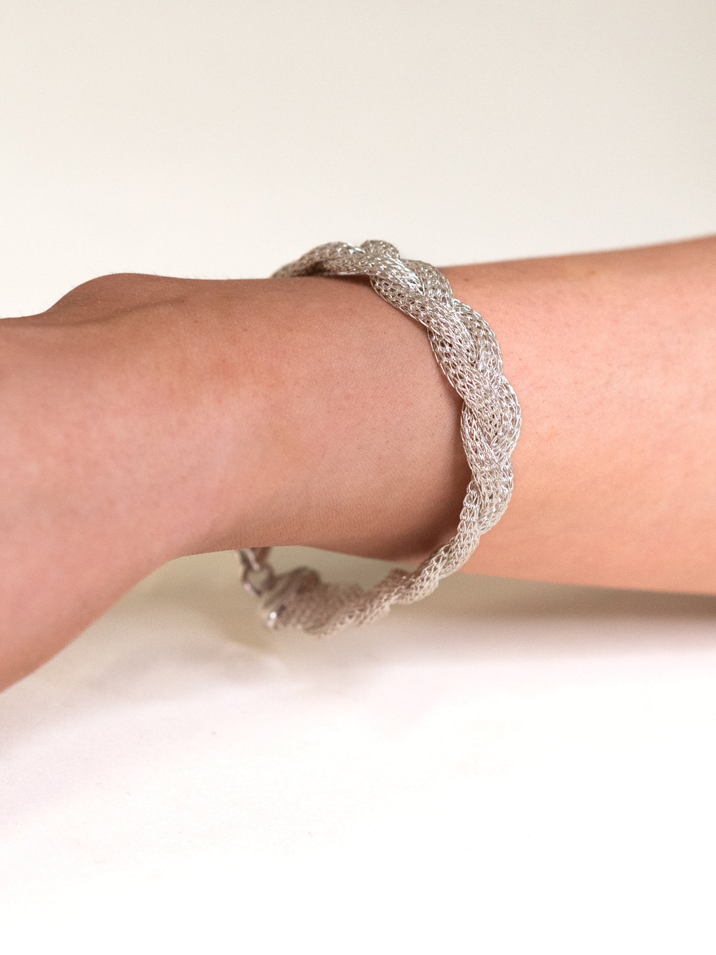 Vintage Braided Sterling Silver Bracelet