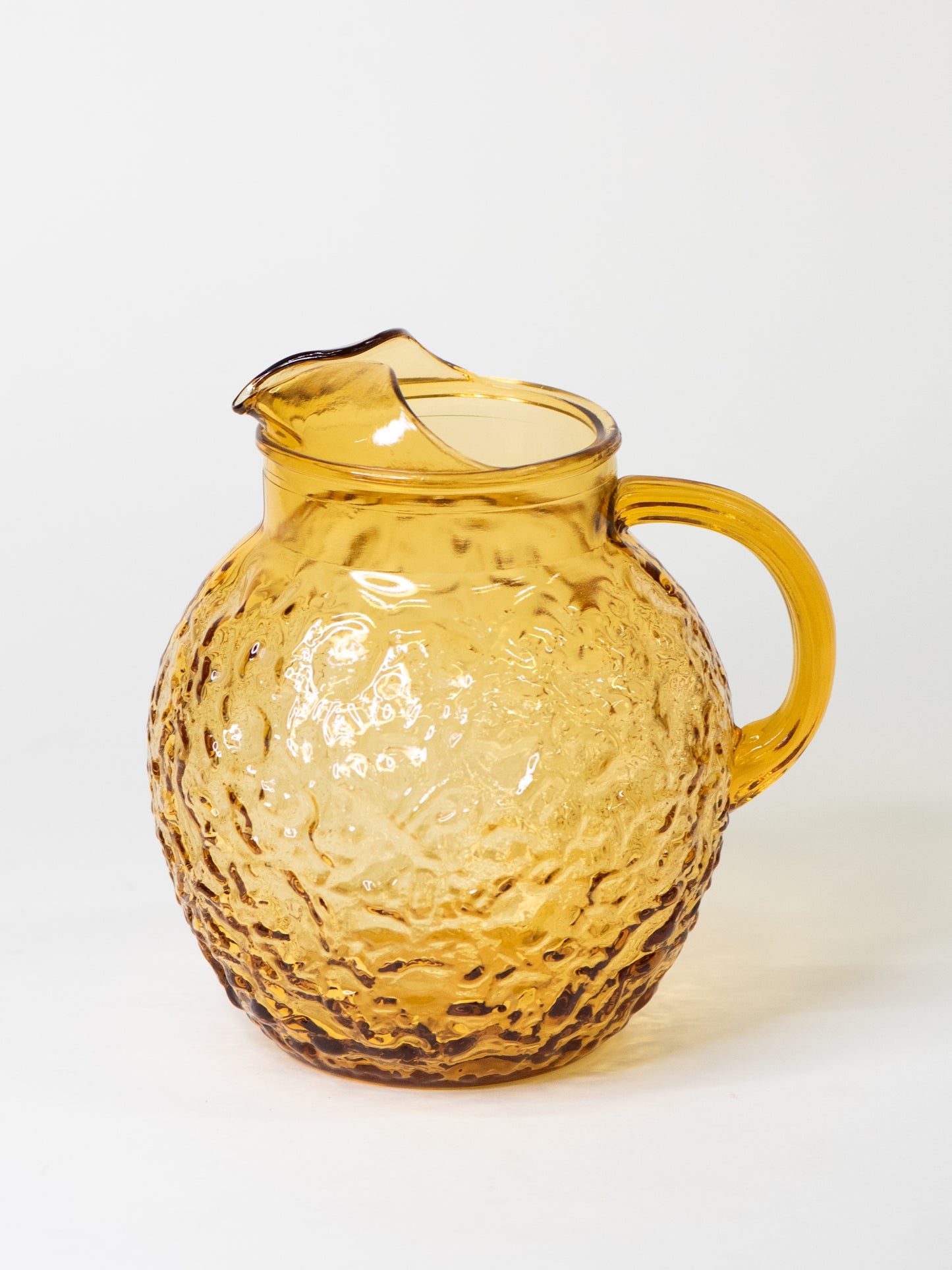 Vintage Amber Glass Pitcher 1960's Lido Milano