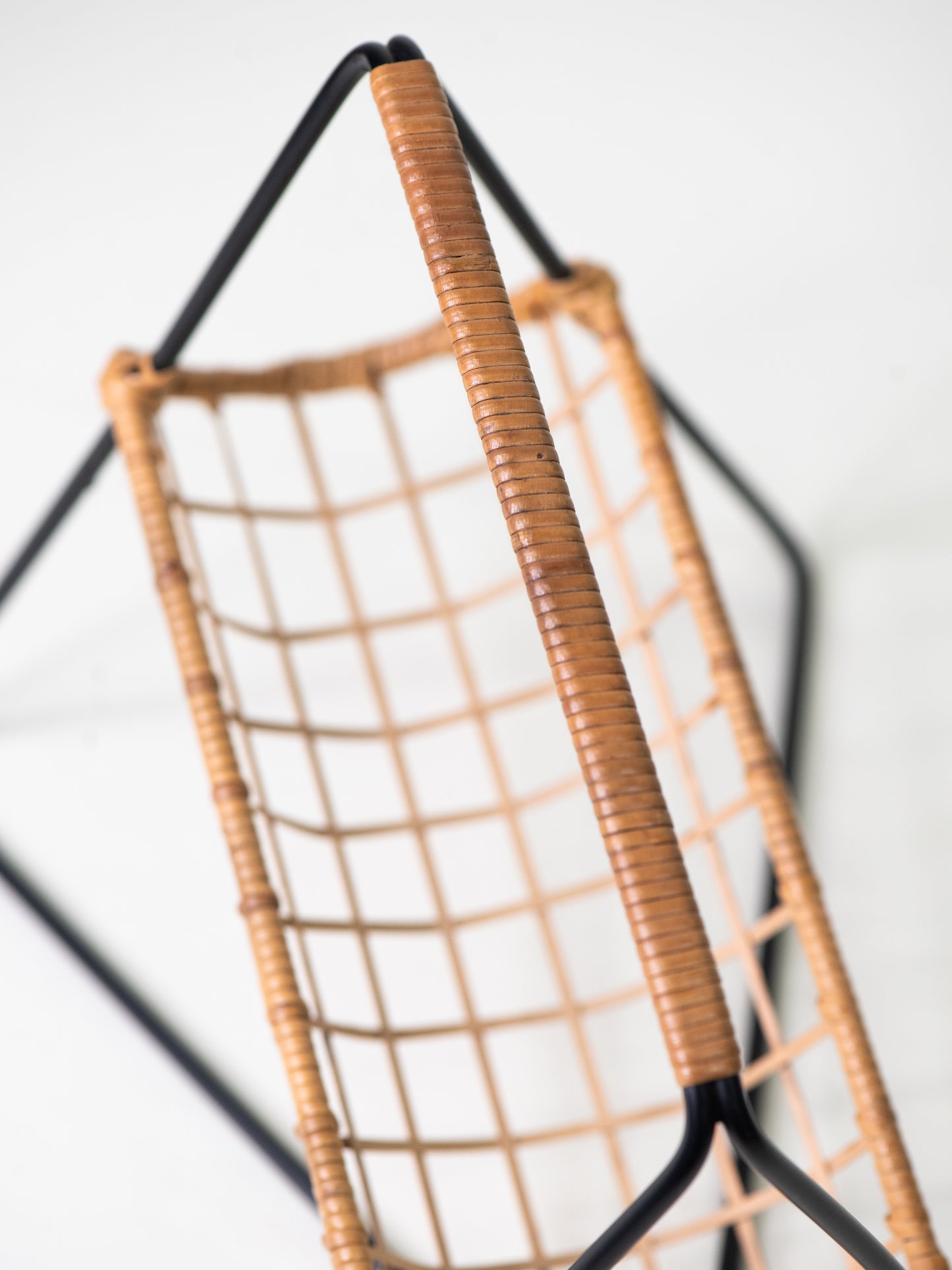 Vintage Rattan Bottle Rack 1960's Denmark