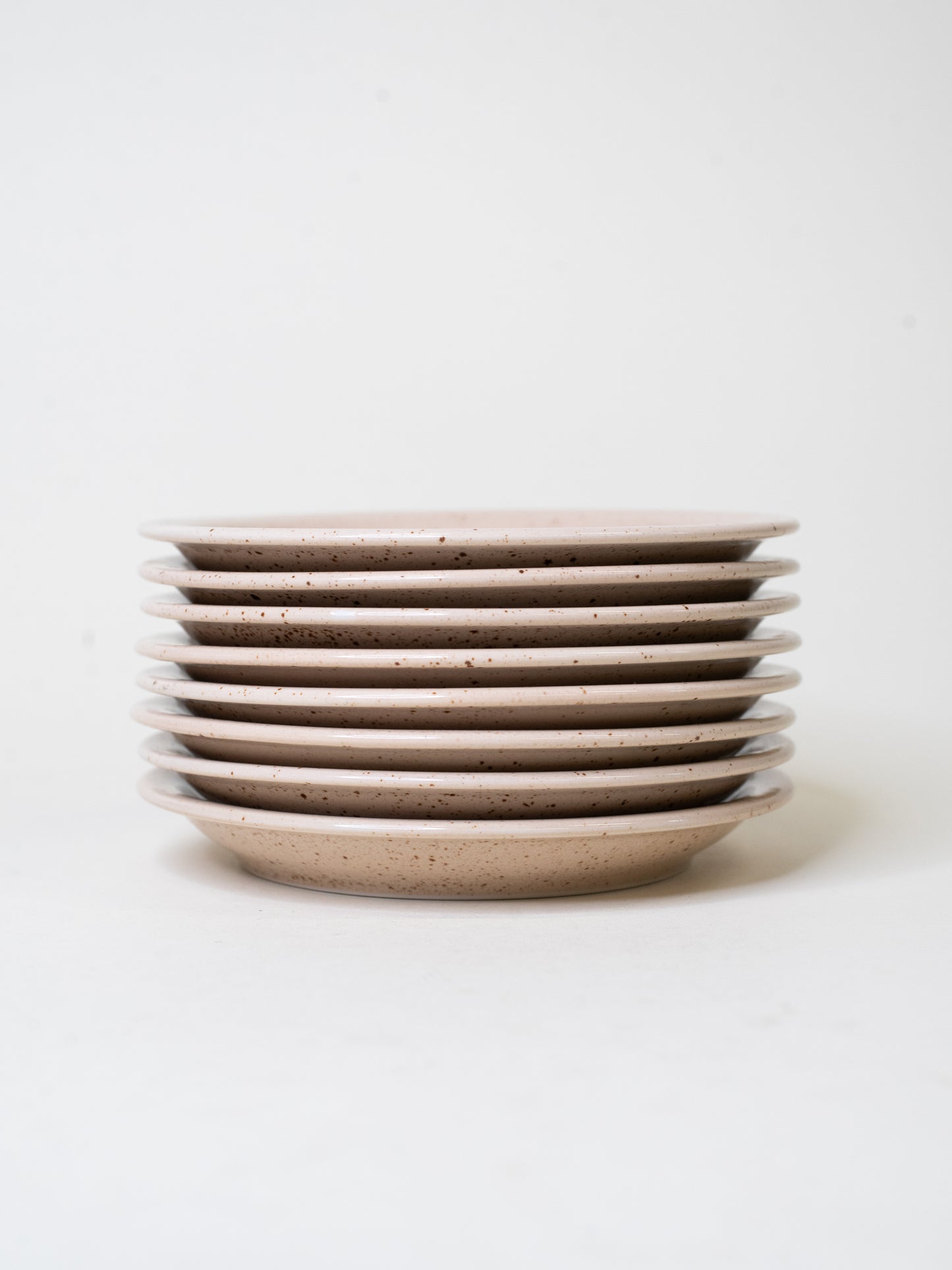 Set of 8 Soft Blush Glazed Vintage Plates by Pentik