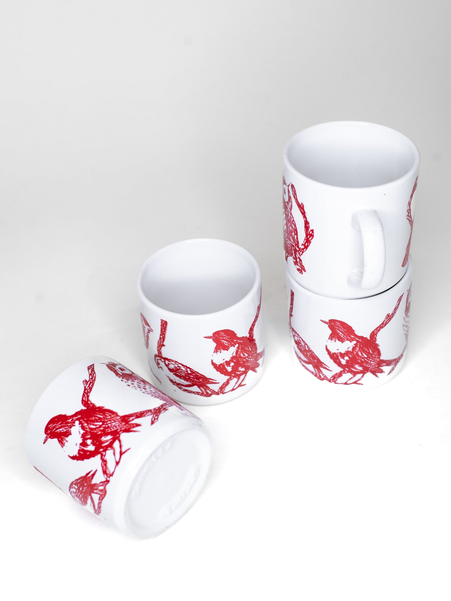 Set of 4 Vintage Bird Mugs 1980's–90's England