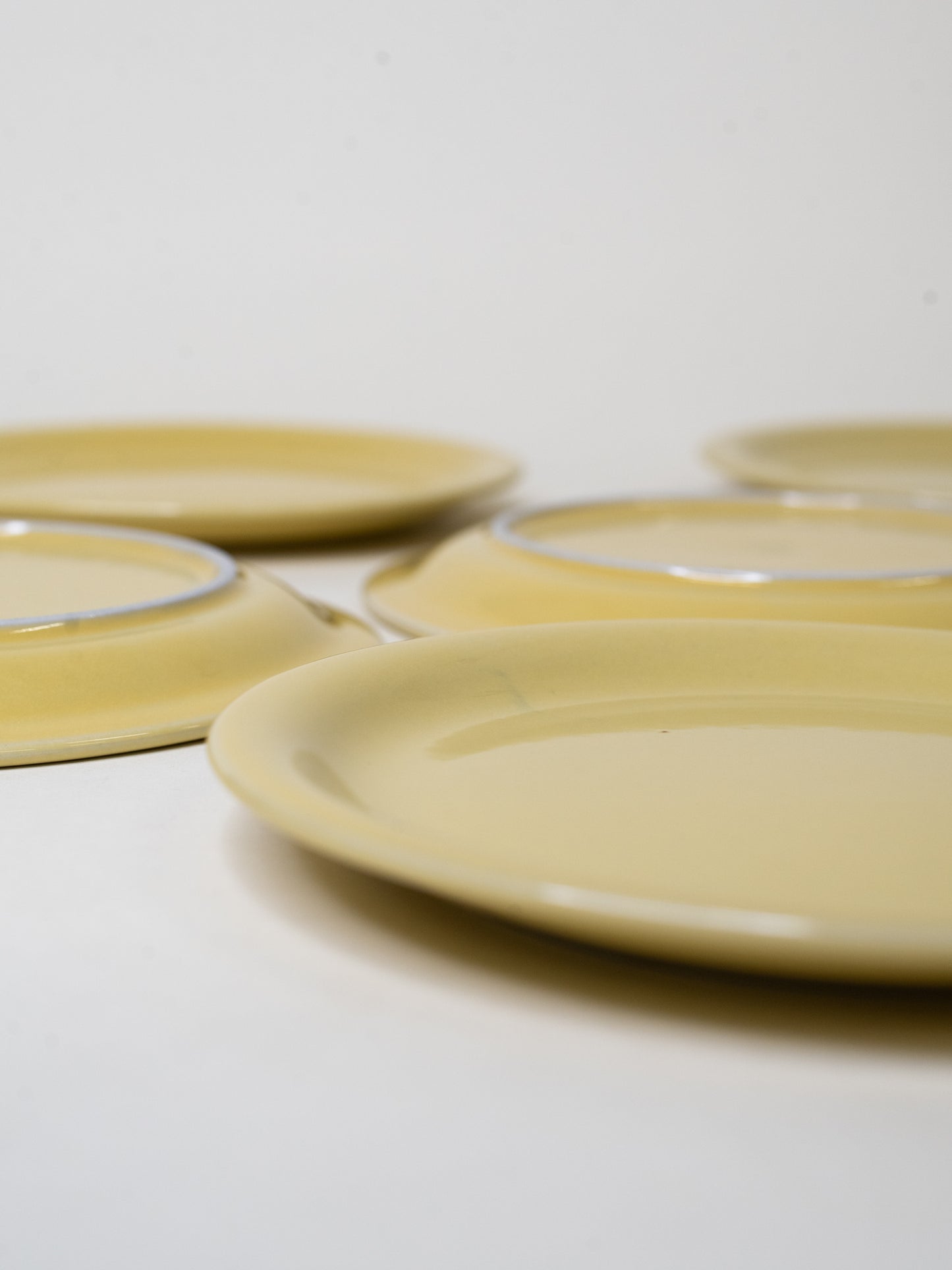 Set of 6 Yellow Glaze Plates by Arabia Wärtsilä 1970's