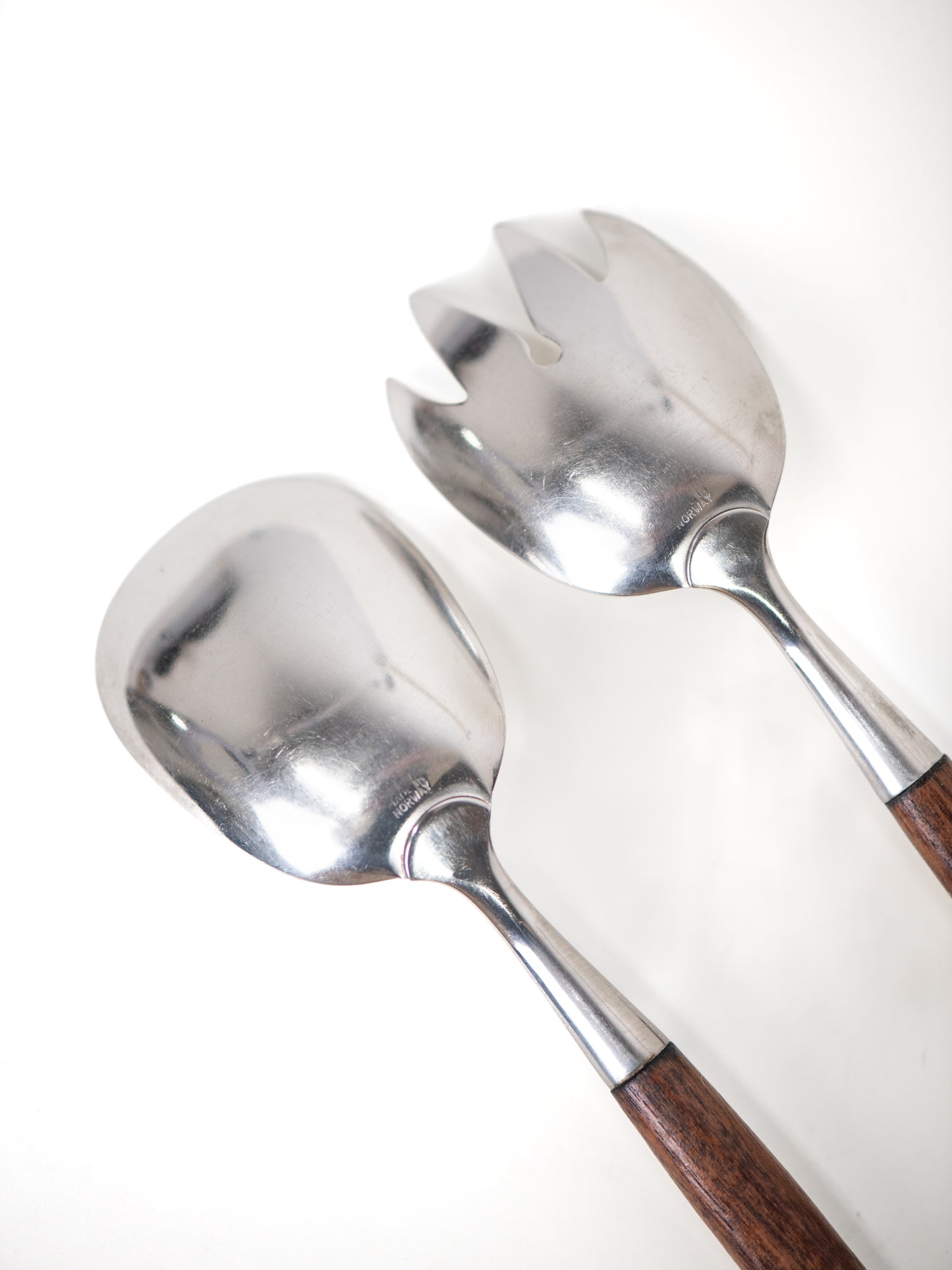 Vintage 1960's Serving Set – Stainless Steel & Teak