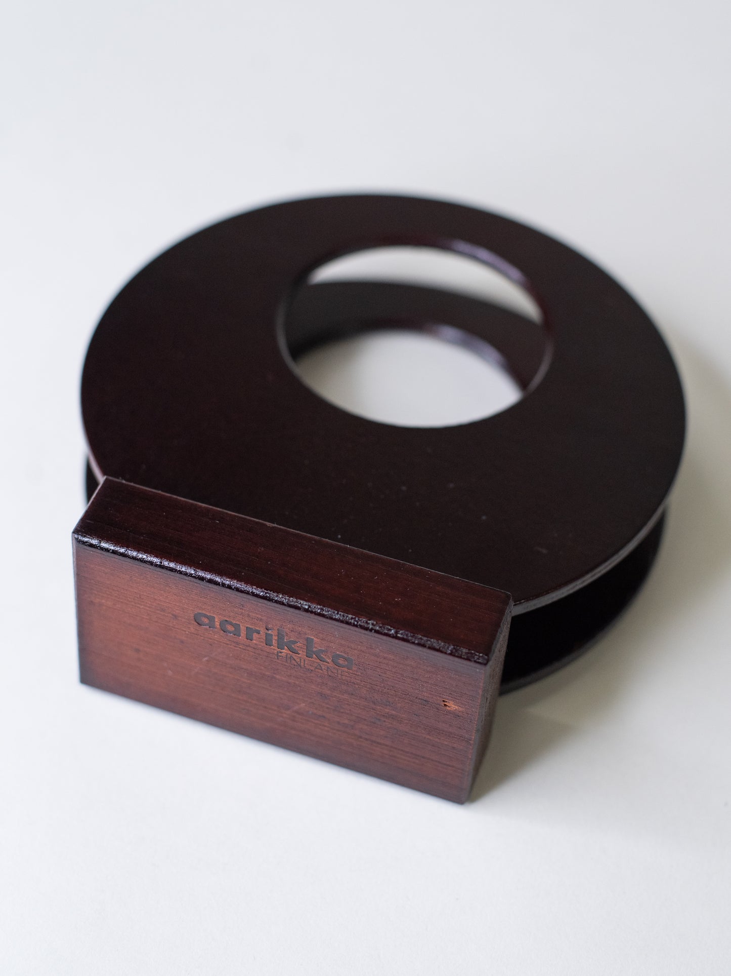 Vintage Wooden Napkin Holder by Aarikka - Finland