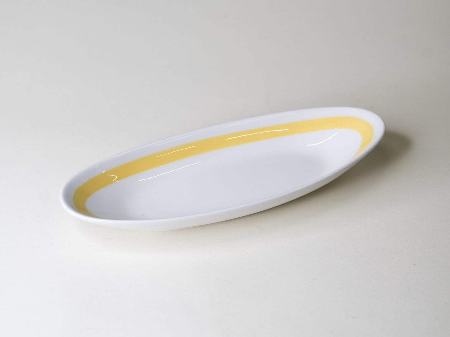 Vintage ‘Keltaraita’ Oval Serving Dish by Arabia – Finland, 1950's