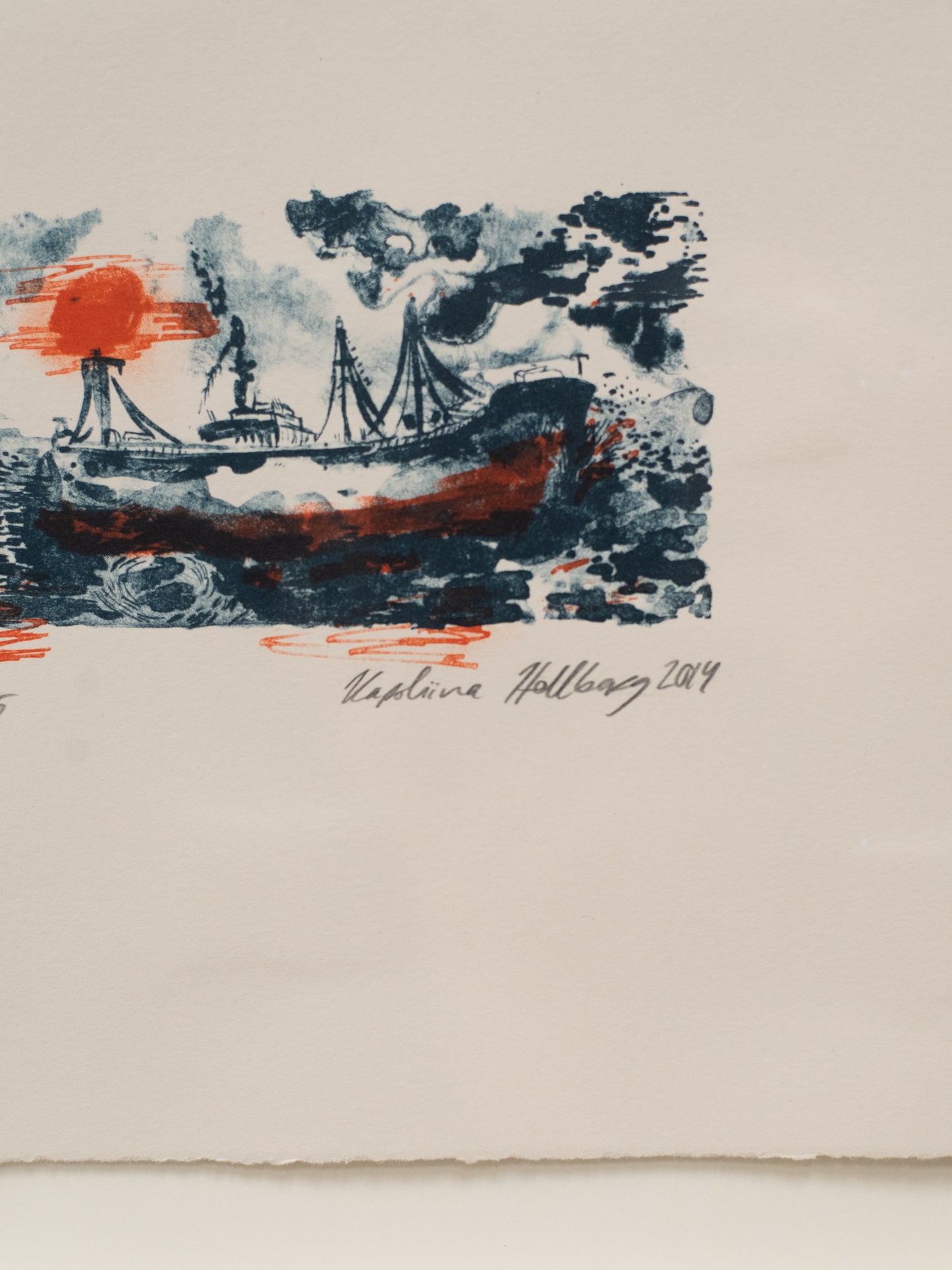 Limited Edition Woodcut Print by Karoliina Hellberg (2014)