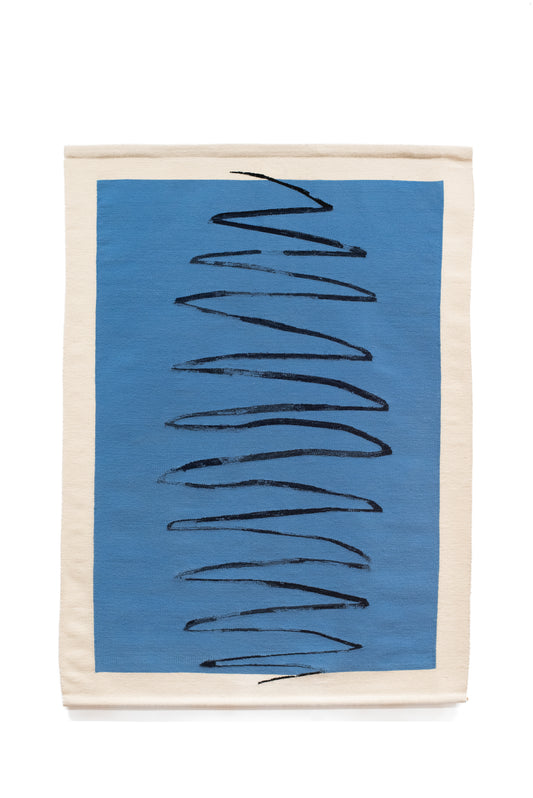 Unique Woven Wool Art Tapestry by Kari Walden – Finland, 1980's