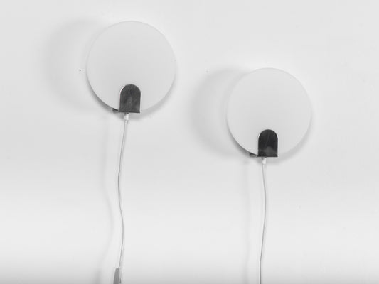 Pair of Acrylic Space Age Wall Lamps by Nafa 1970's Sweden