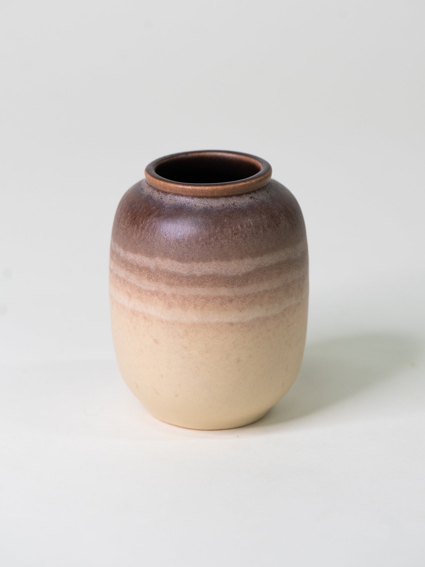 Small Mid-Century Vase with Matte Gradient Glaze