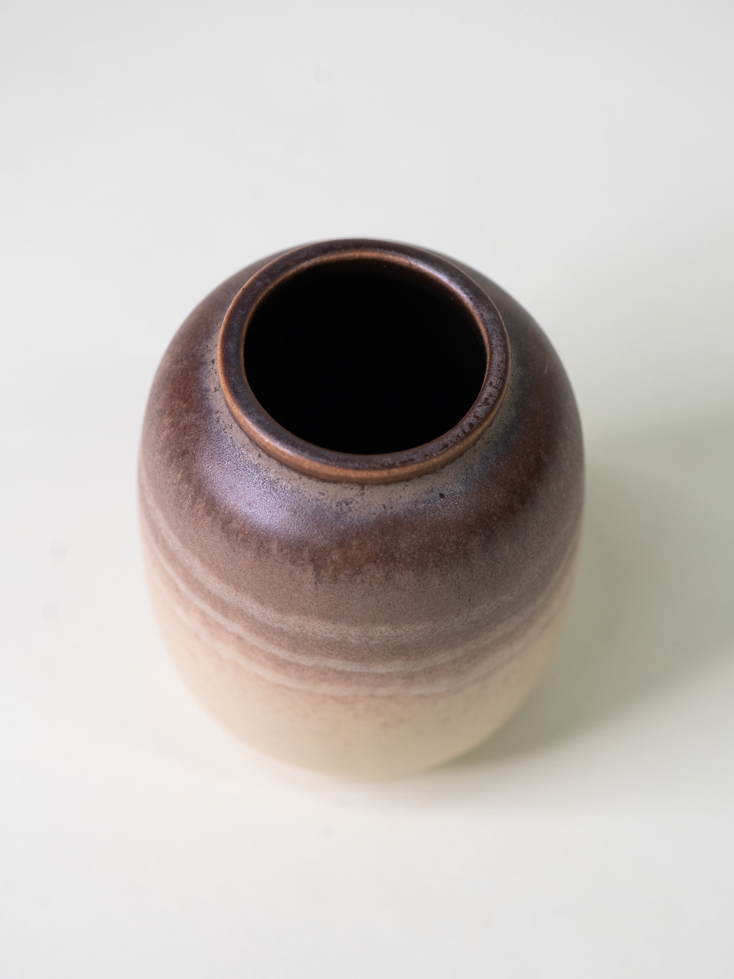 Small Mid-Century Vase with Matte Gradient Glaze