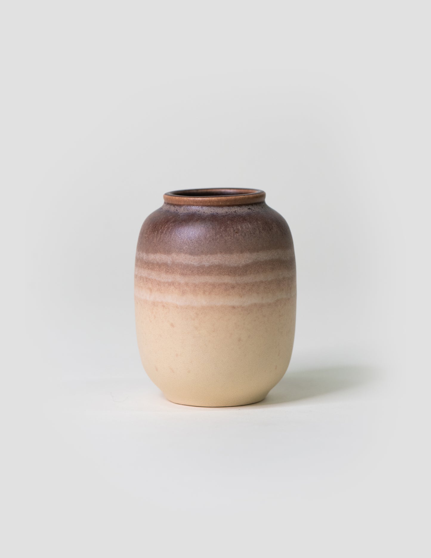 Small Mid-Century Vase with Matte Gradient Glaze