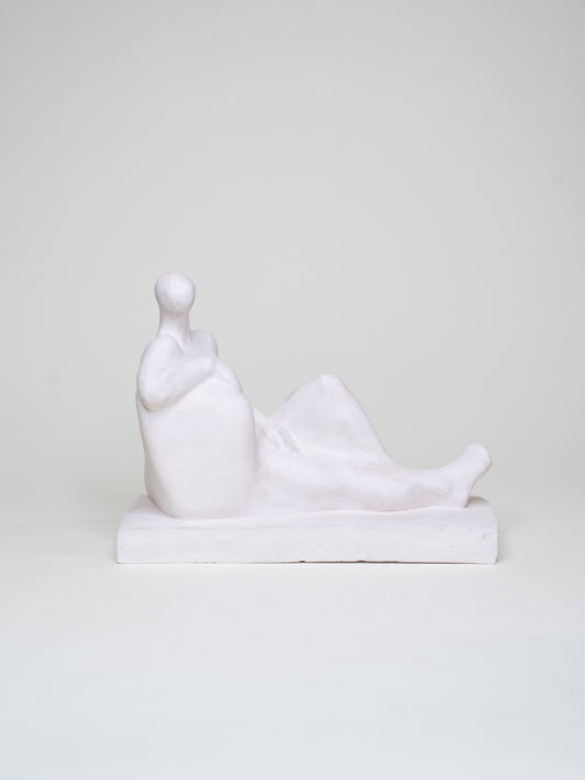 Reclining Figure – Signed Plaster Sculpture