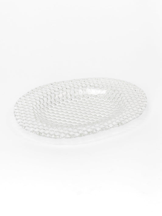 Glass Art Plate by Tauno Wirkkala for Muurla - Finland, 1970's