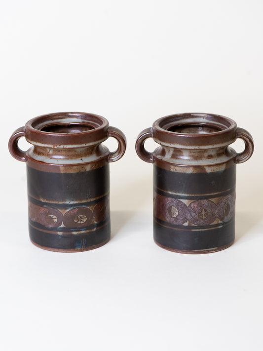 Mid-Century Scandinavian Ceramic Jars - Set of 2