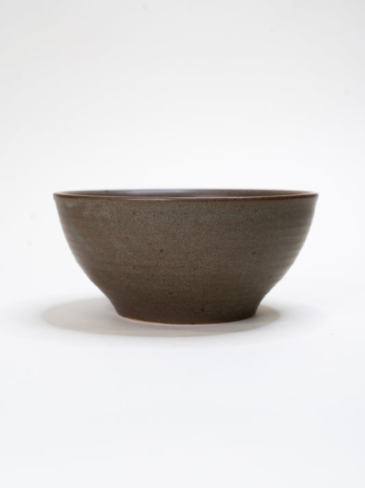Vintage Studio Pottery Bowl in Olive Glaze