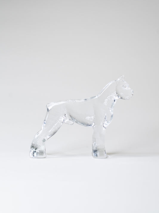 Boxer Dog Glass Figurine by Bertil Vallien for Kosta Boda - Sweden, 1970's